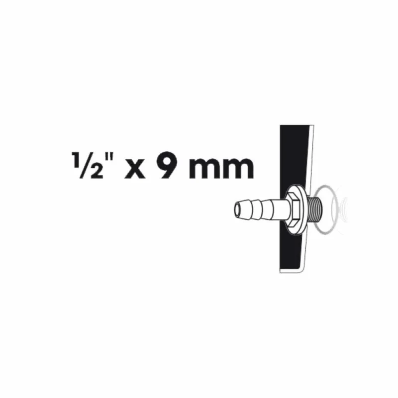 Embout à olive filetage mâle 1 x Ø mm tuyau - Ø13 (½") x Ø9 mm