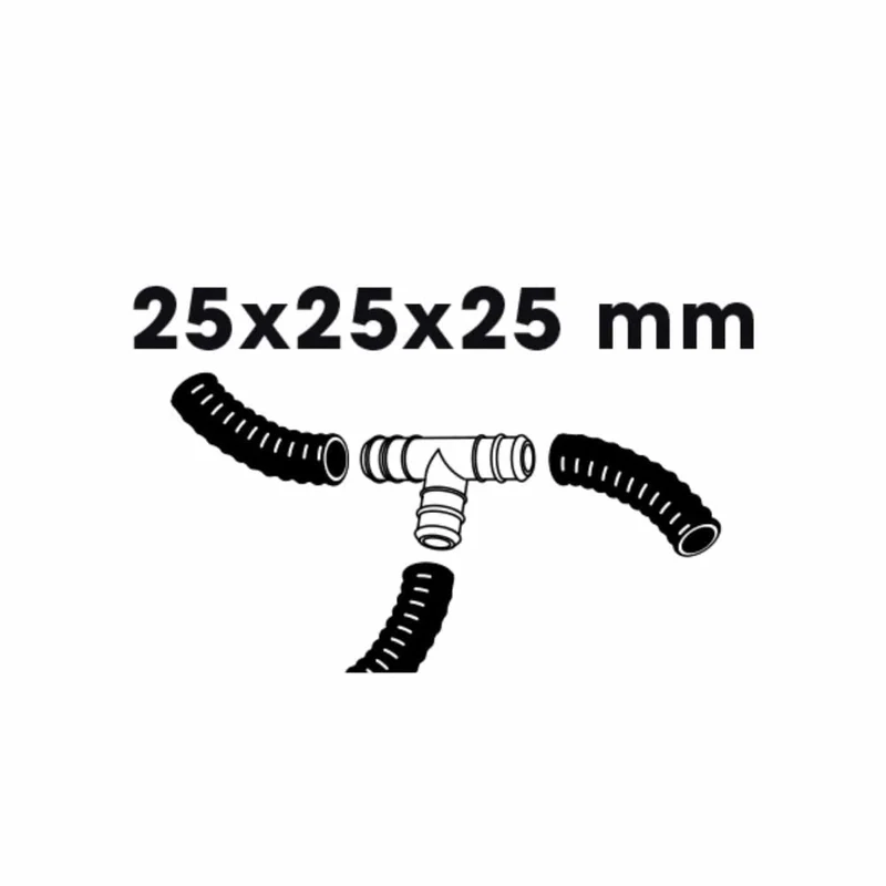 Raccord de tuyaux, dérivation pièce en T, 3 x - Ø25 (1") x Ø25 (1") x Ø25 (1") mm
