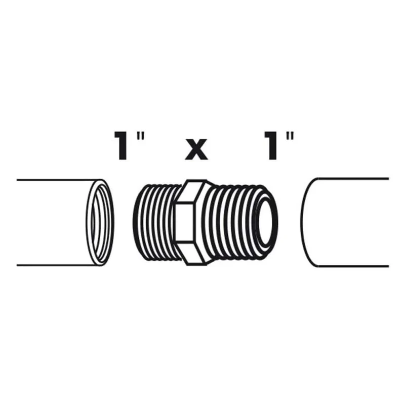 Mamelon double 2 x filetage mâle/mâle - Ø25 (1") x Ø25 (1") mm