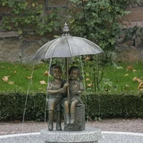 Schirmpärchen midi mit Bronzesockel wsp., 50 cm hoch