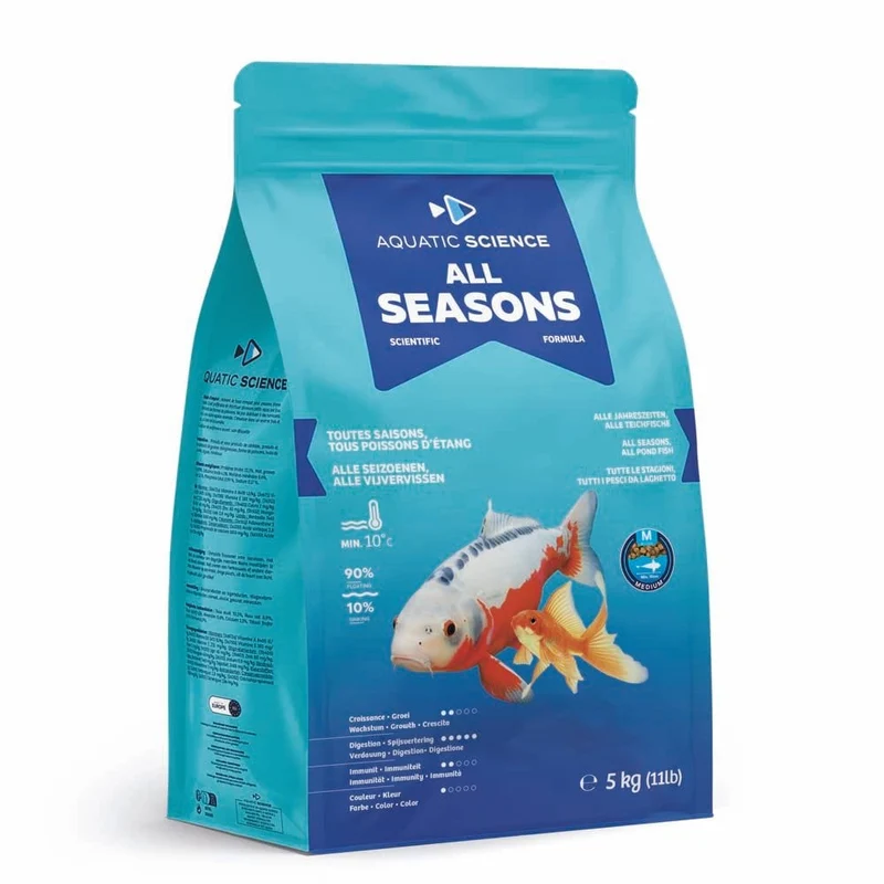 All Seasons MEDIUM 5kg - Aquatic Science - Aliment de base toutes saisons de qualité