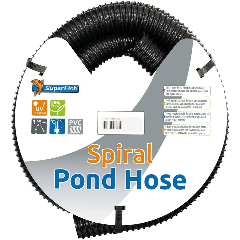 BLACK SPIRAL POND HOSE 32 MM 10 M - Tuyau pour pompe