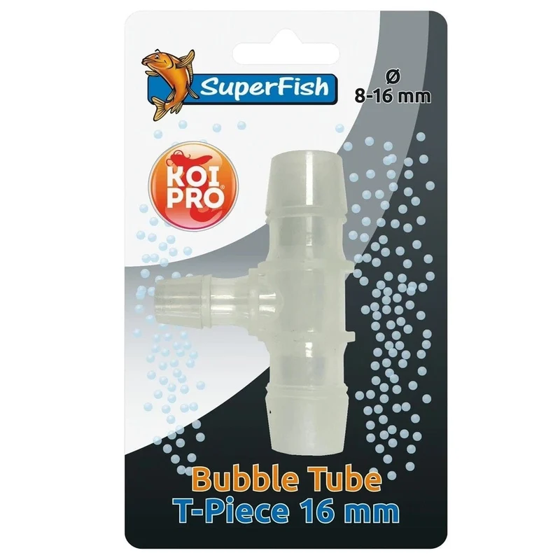 KOI PRO BUBBLE TUBE T PIECE 16 MM