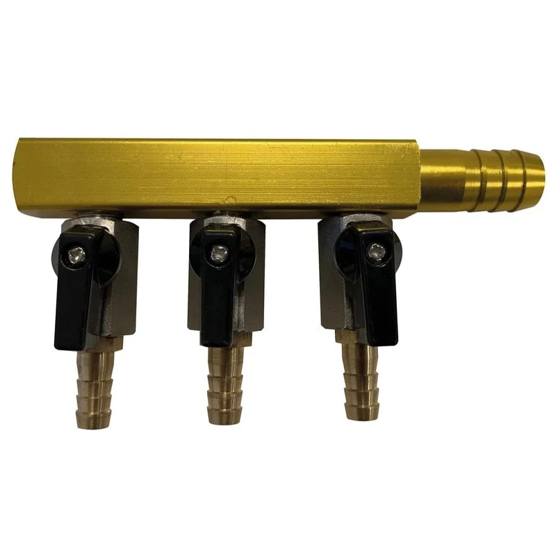 REPARTITEUR ROBINET POMPE A AIR - INOX 8MM - 3 VOIES 9MM