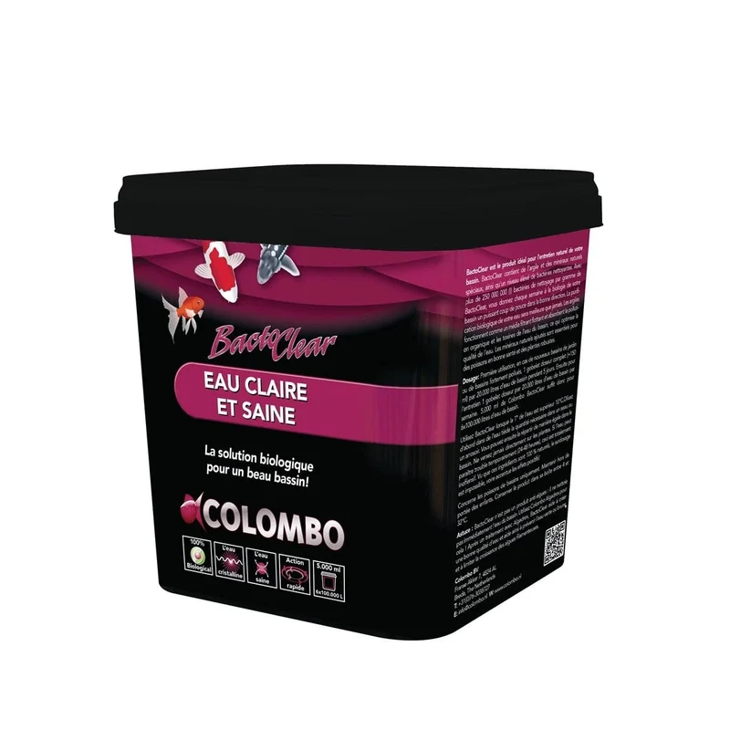 COLOMBO Bactoclear 5000 ML/100.000 L NL+F - Traitement Bactérien pour Bassin