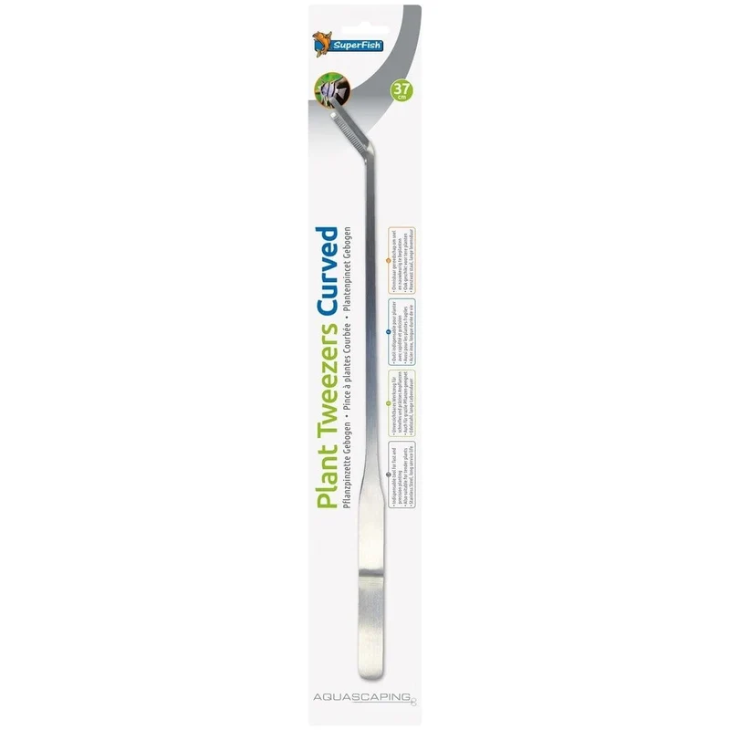 SF STAINLESS STEEL PLANT TWEEZERS 37 CM CURVED