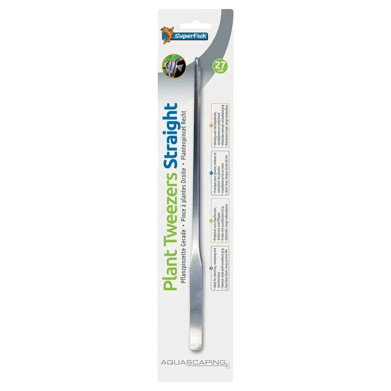 SF STAINLESS STEEL PLANT TWEEZERS 27 CM STRAIGHT
