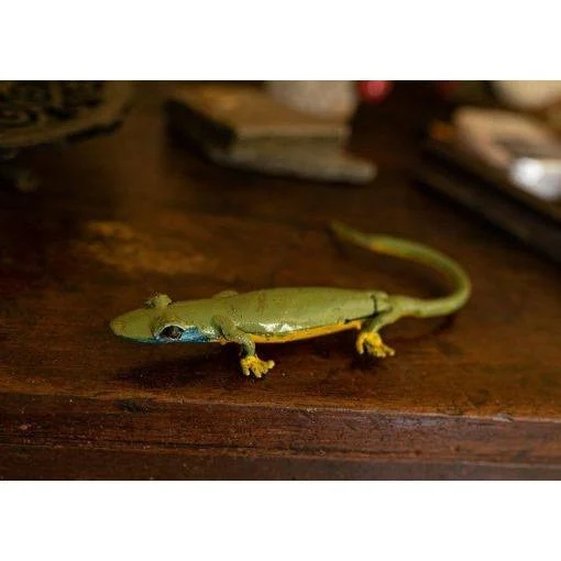 Lézard vert - Animal décoratif en métal recyclé