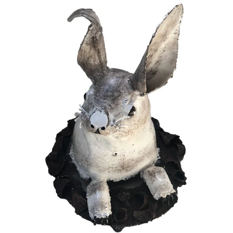 Lapin - Animal décoratif en métal recyclé