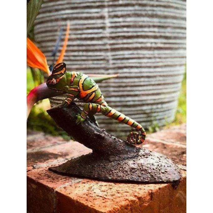 Caméléon - Animal décoratif en métal recyclé
