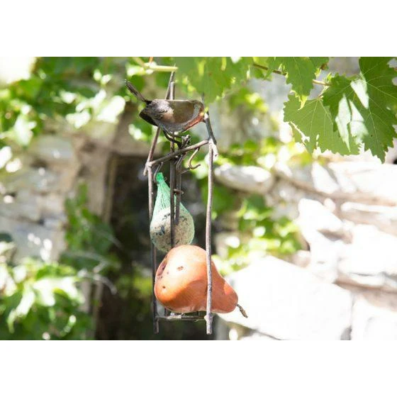 Rouge gorge – porte graisse modèle maison - Accessoire décoratif pour oiseaux