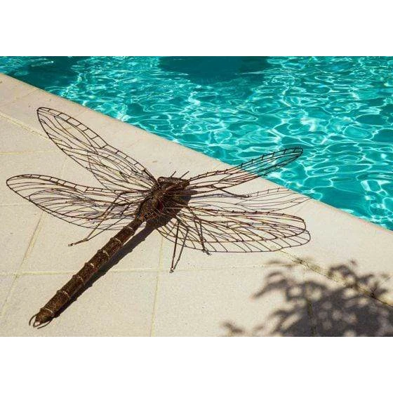 Libellule géante - Insecte décoratif en métal recyclé
