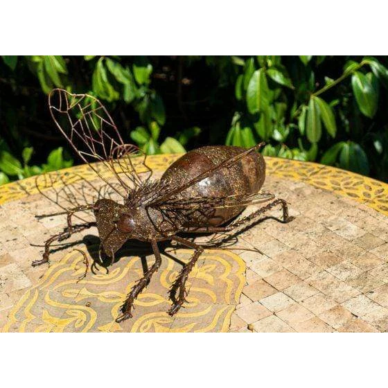 Abeille – XL - Insecte décoratif en métal recyclé