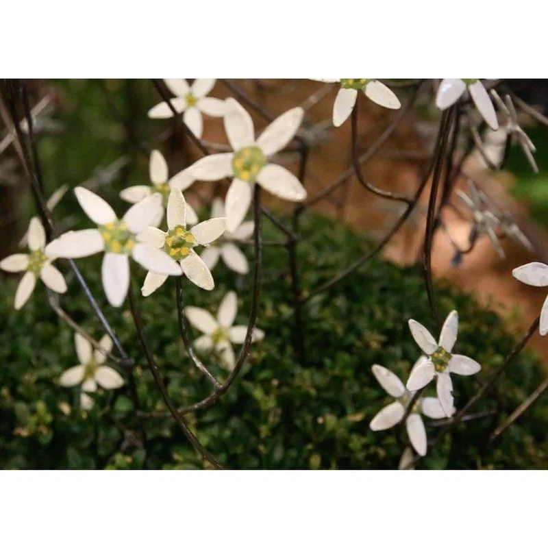 Fleur blanche - Végétal décoratif en métal recyclé