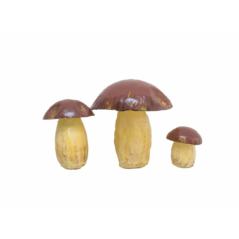 Cèpes set de 3 - Végétal décoratif en métal recyclé