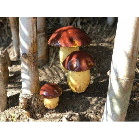 Cèpes set de 3 - Végétal décoratif en métal recyclé