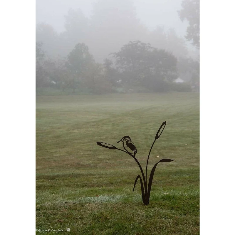 Martin Pêcheur - Silhouette en acier corten