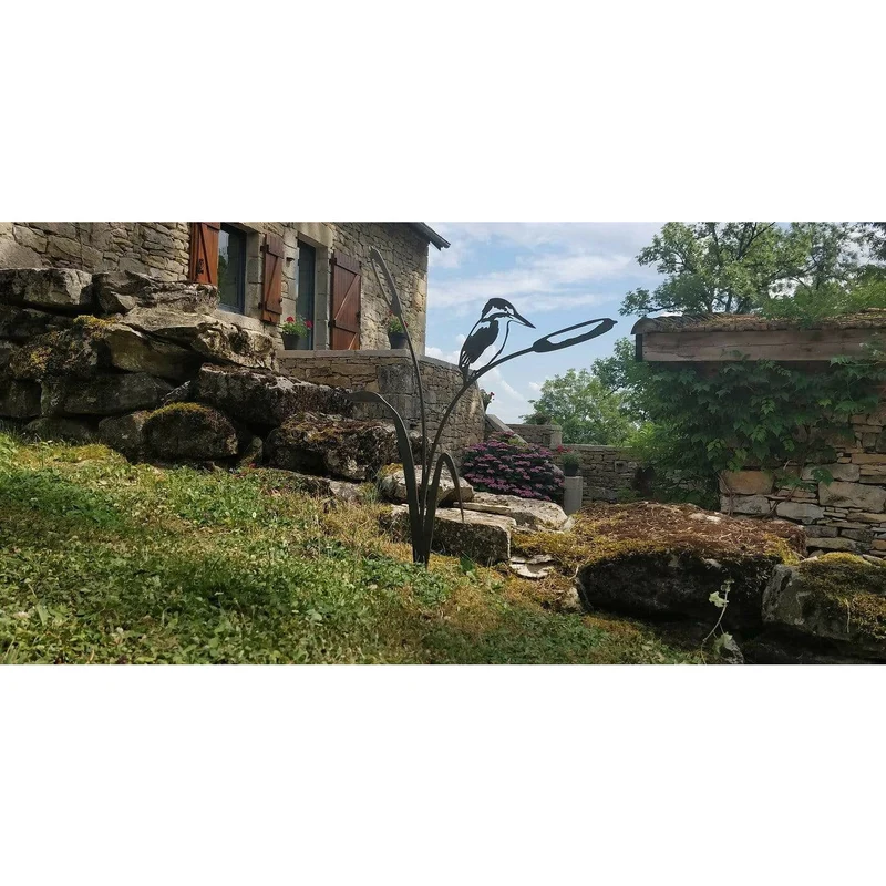 Martin Pêcheur - Silhouette en acier corten