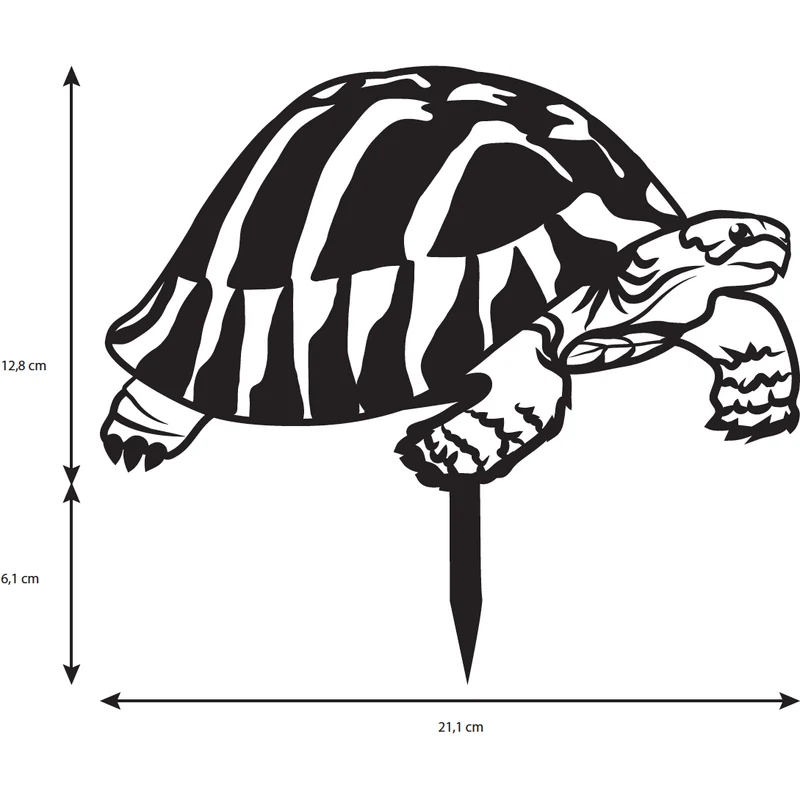 Tortue - Silhouette en acier corten