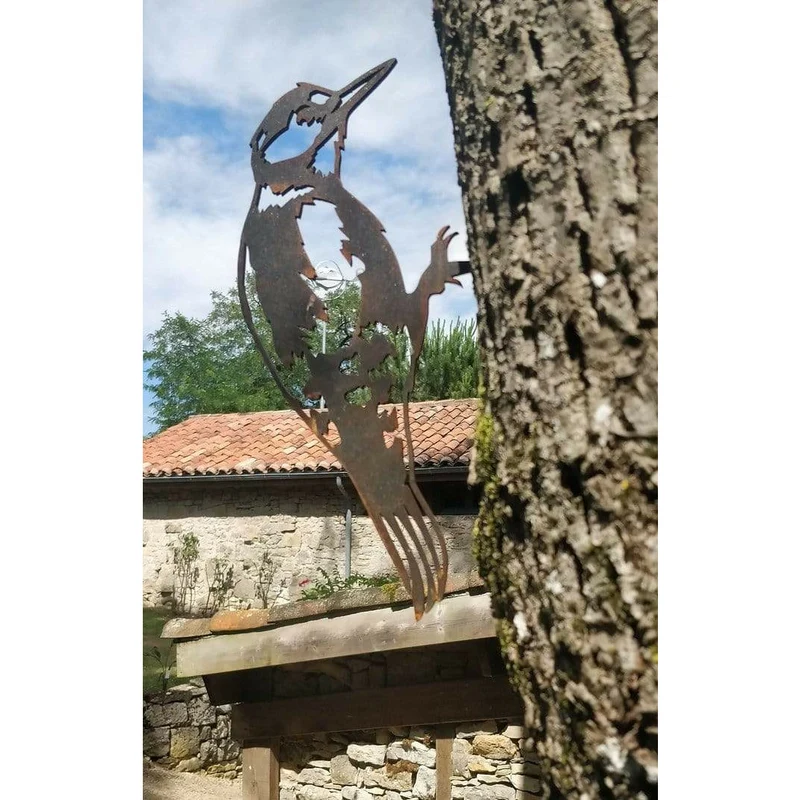 Pic-épeiche - Silhouette en acier corten