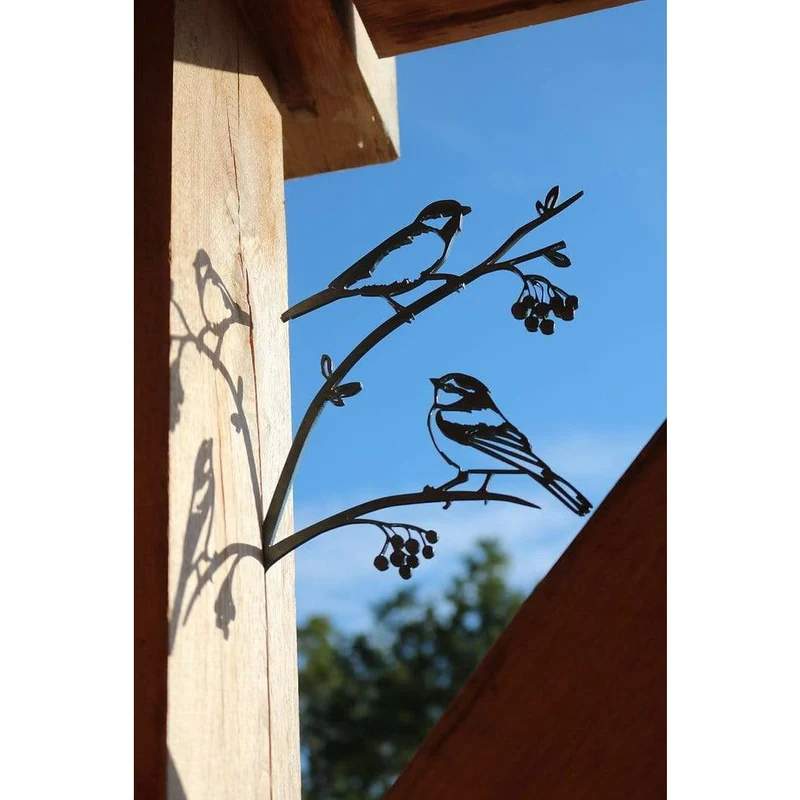 Mésanges - Silhouette en acier corten