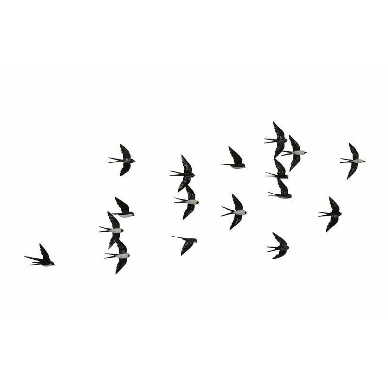 Envol d’hirondelles - Oiseaux décoratifs en métal recyclé