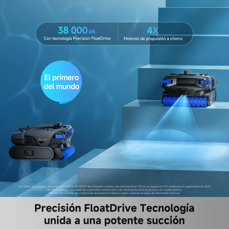 Mova - Rover X10 Robot Limpiafondos de piscina de batería sin cable