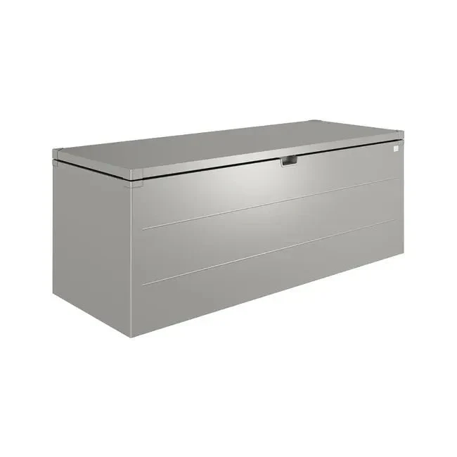 Biohort – StyleBox baúl metálico de diseño para exterior Gris cuarzo metálico