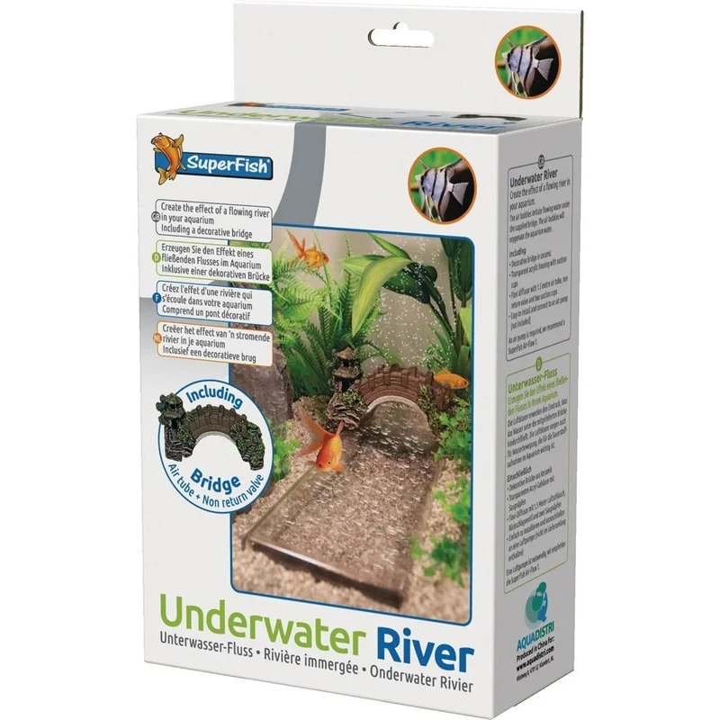 SF DECO UNDERWATER RIVER - Décoration pour Aquarium - Rivière sous marine