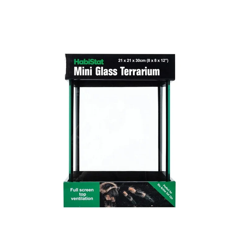 HABISTAT MINI GLASS TERRARIUM 20 X 20 X 30CM BUILT