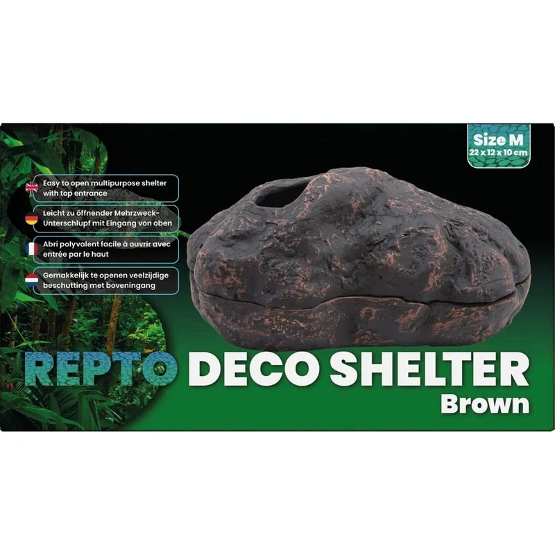 REPTO DECO SHELTER BROWN M