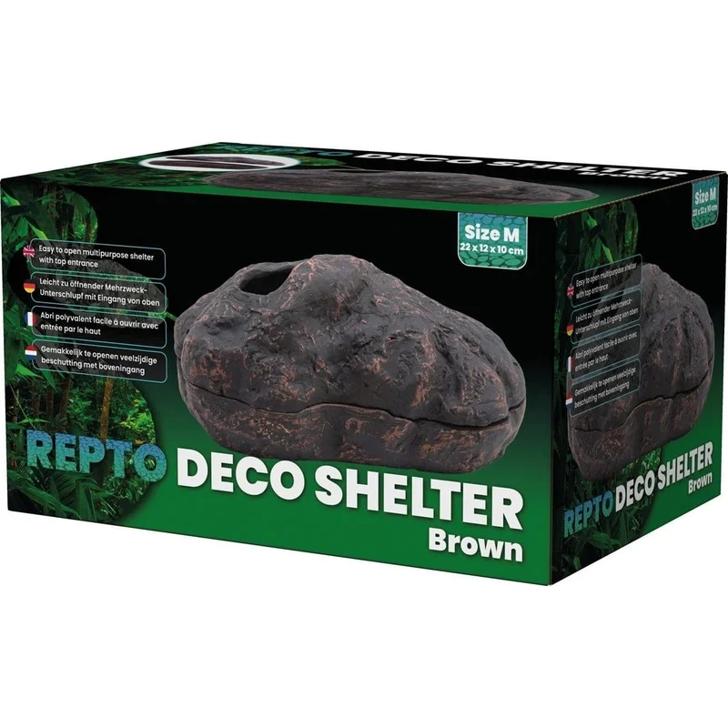 REPTO DECO SHELTER BROWN M
