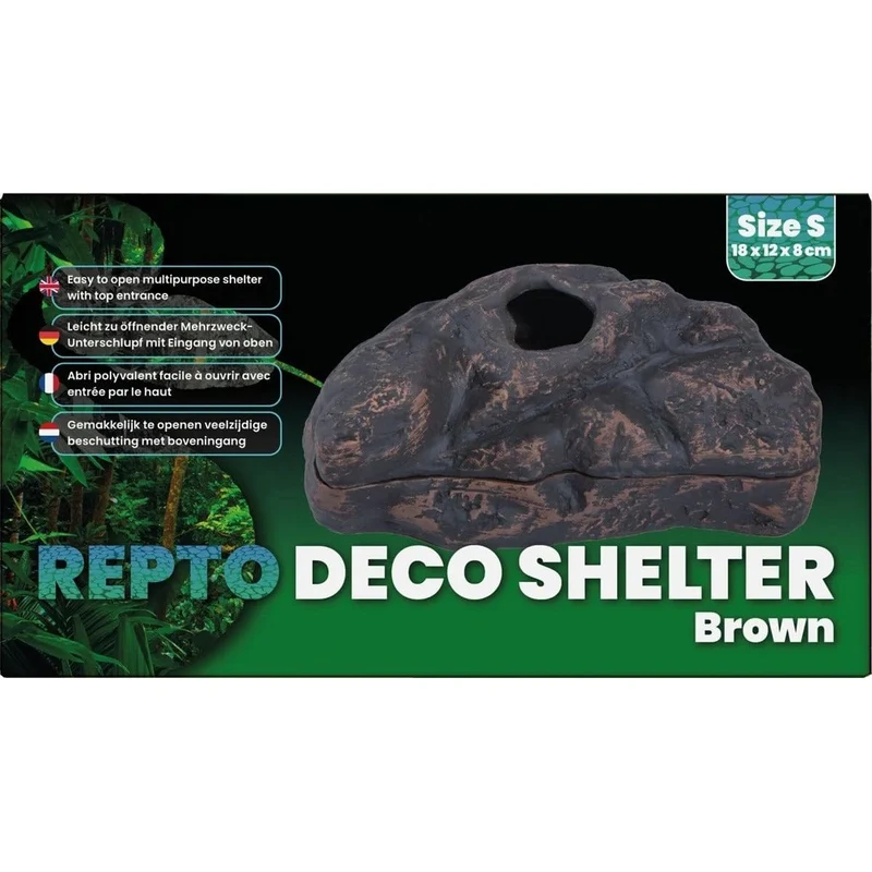 REPTO DECO SHELTER BROWN S