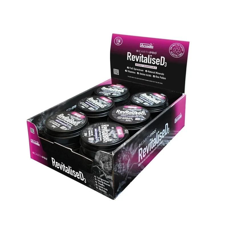 ARCADIA EARTHPRO REVITALISED3 DISPLAY (18 X 50G)