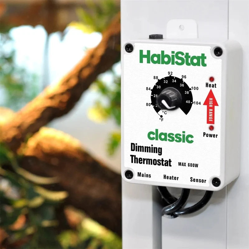 HABISTAT DIMMING THERMOSTAT HIGH RANGE WHITE 600 WATT