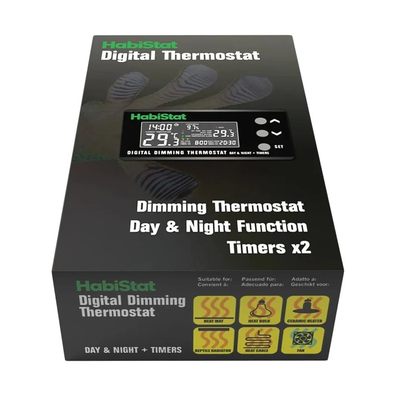Habistat DIGITAL Dimming Thermostat DAY/NIGHT TIMER 600 WATT - Thermostat Jour/Nuit avec Timer