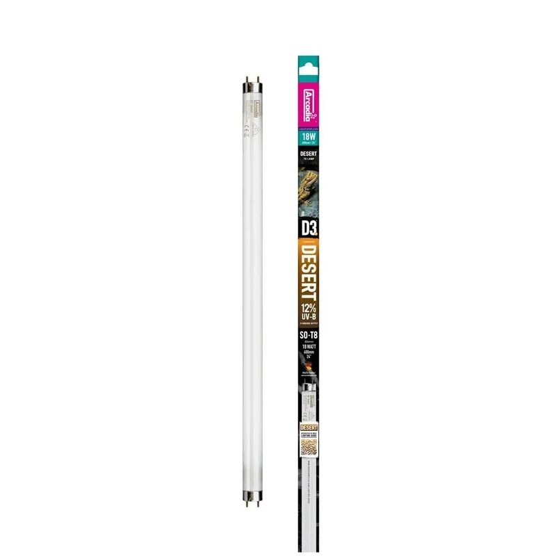 ARCADIA D3+ DESERT T8 LAMP 12% UVB 60CM 18 WATT