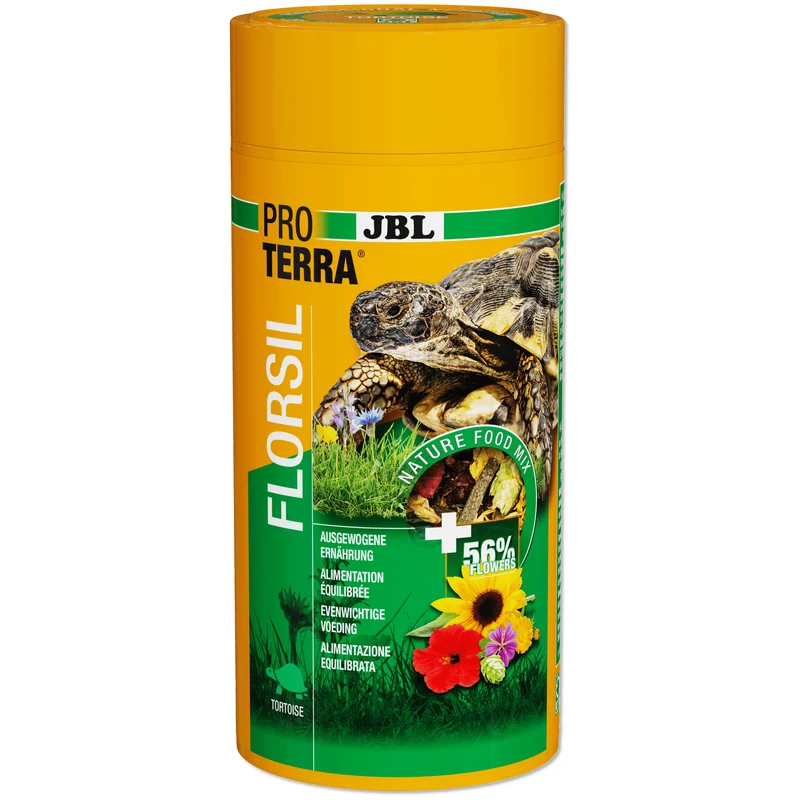 ProTerra JBL Florsil - Aliment de base aux fleurs pour une alimentation variée de toutes les tortues terrestres