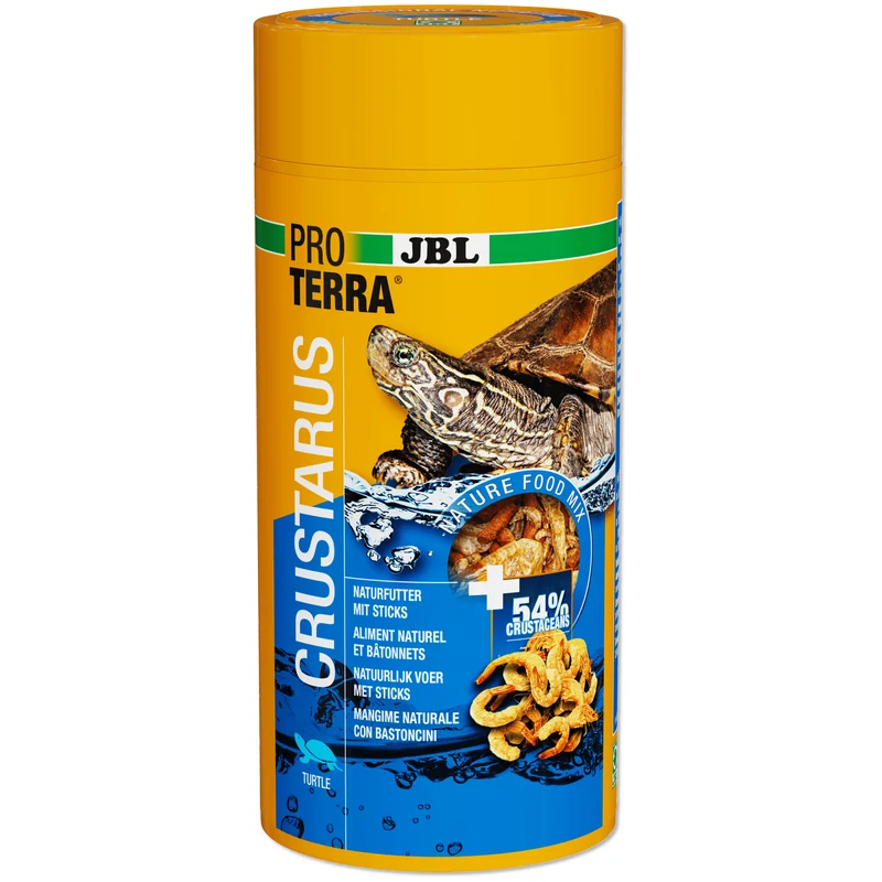 ProTerra JBL Crustarus - Mélange alimentaire complet pour tortues d’eau et cistudes à base d’écrevisses, de poissons, de crevettes et de bâtonnets