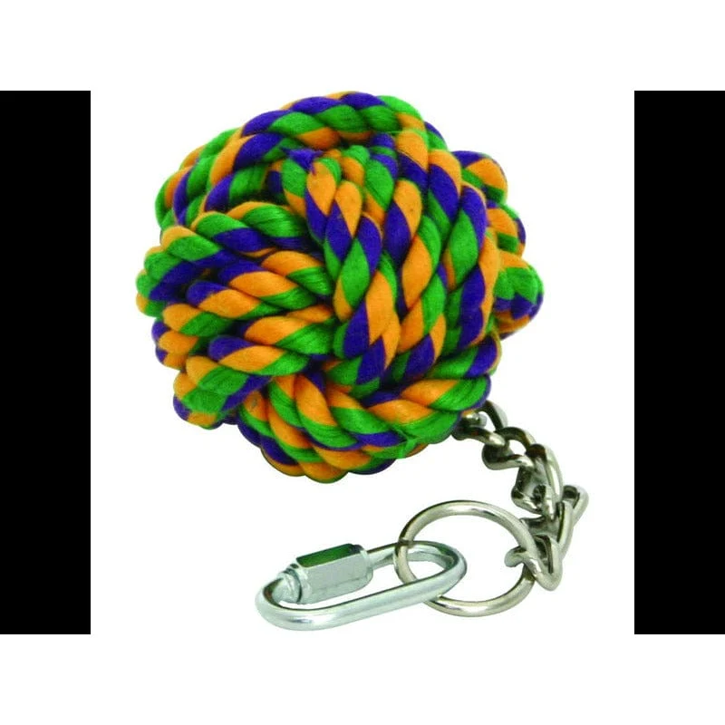 NUTS FOR KNOTS BALL ON CHAIN - BIRD TOY