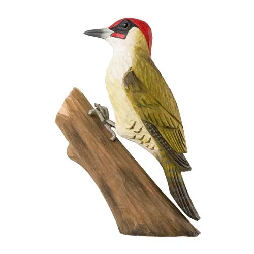 PIC VERT - OISEAU EN BOIS REALISE A LA MAIN