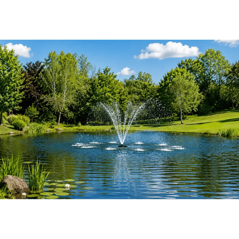Fontaine flottante Kasco 2400EJF – 500W - Aération, oxygénation et mise en valeur des étangs jusqu'à 1 000 m²