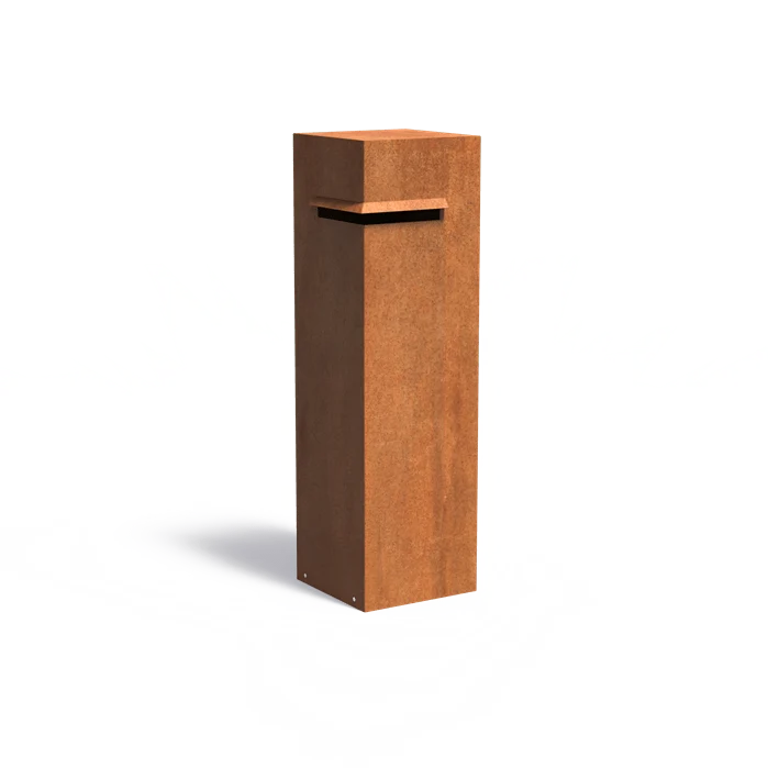 Ivar - Boite aux lettres en acier corten très élégante - 1.2m x 0.35m x 0.35m