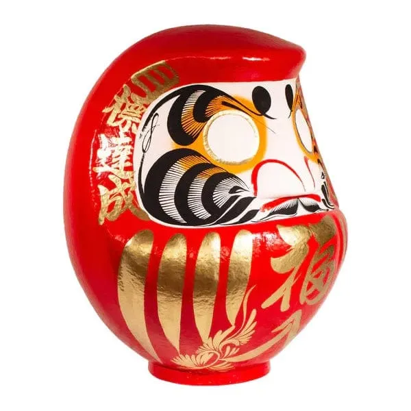 Daruma Traditionnel Rouge 65 cm - Chance