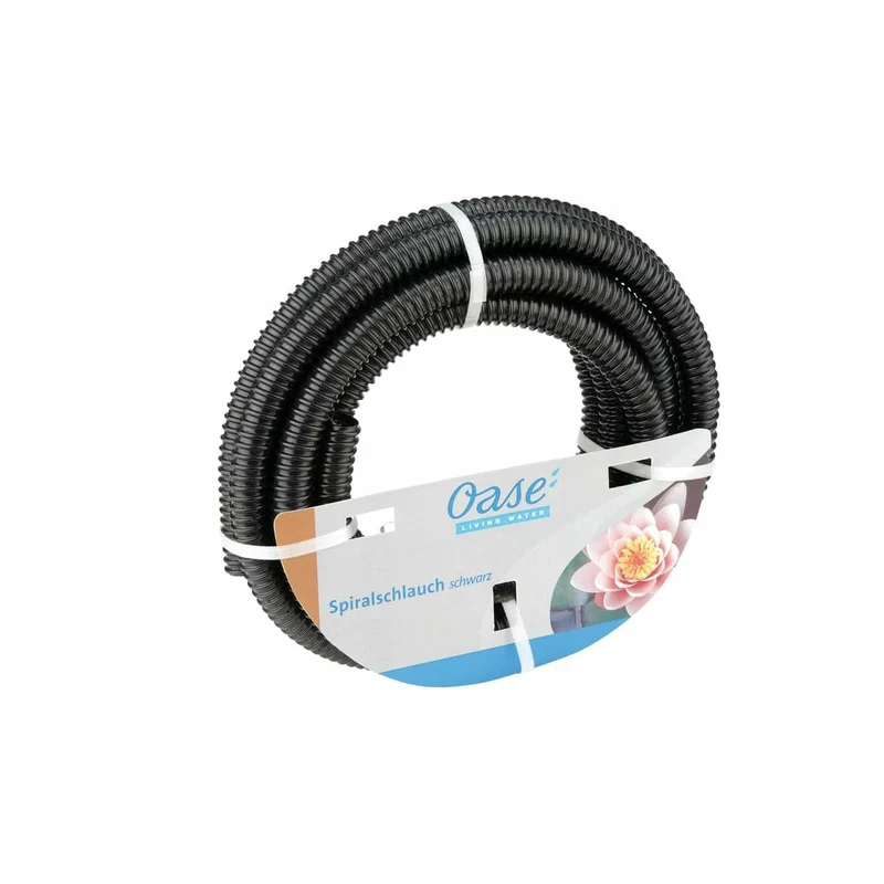 Tuyau spiralé noir 38mm - 1 1/2" - En rouleau de 5M - Oase