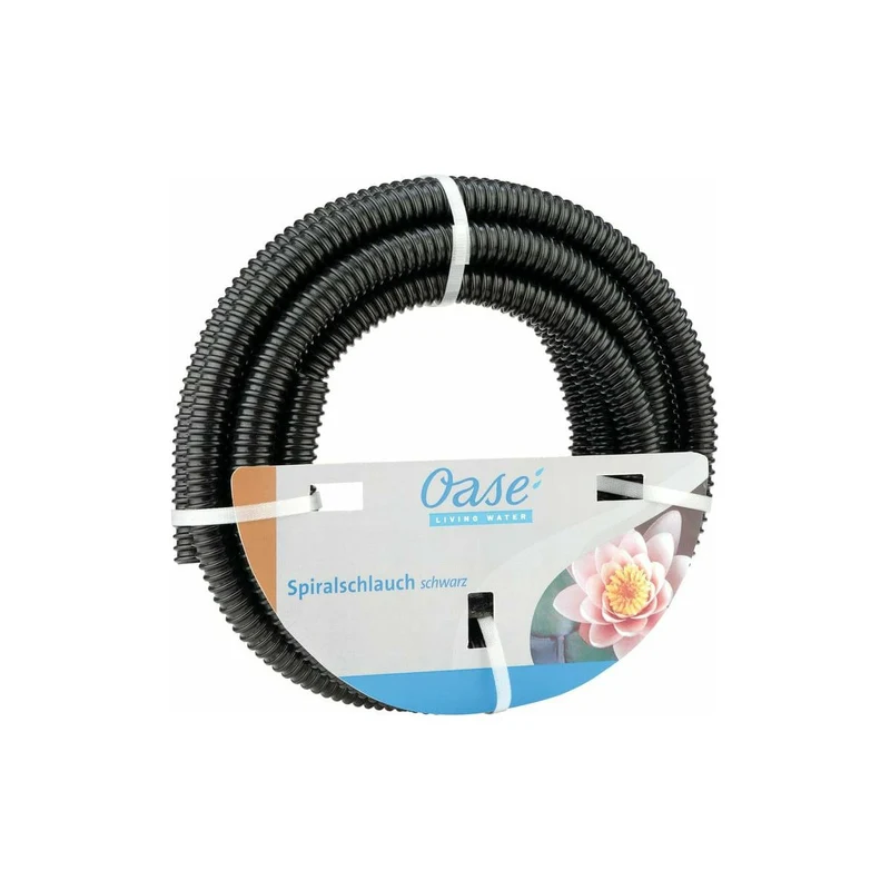 Tuyau spiralé noir 38mm - 1 1/2" - En rouleau de 10M - Oase