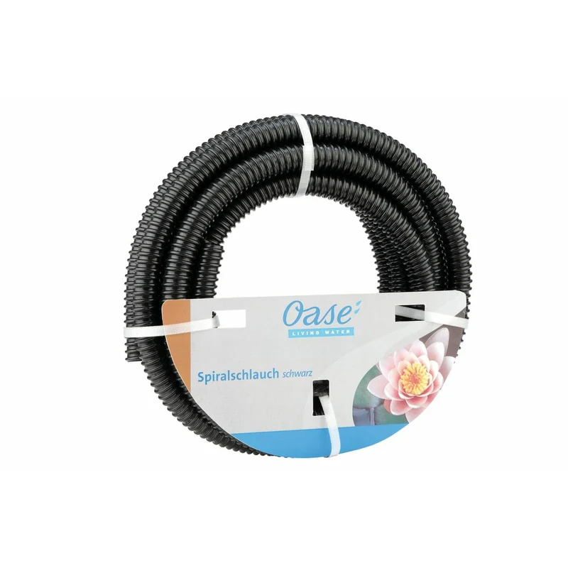 Tuyau spiralé noir 32mm - 1 1/4" - En rouleau de 5M - Oase