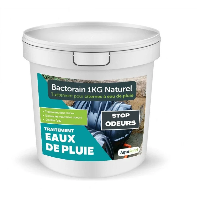 Aquipond BactoRain 1 KG - Traitement Citerne à Eau de Pluie & MicroStation - Stop Odeurs