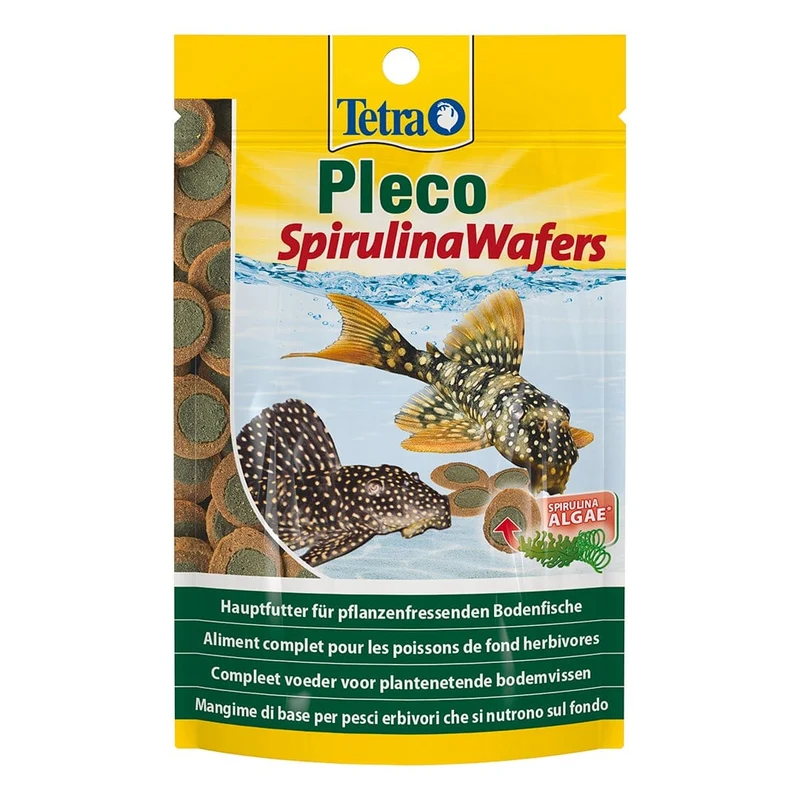 Pleco spirulina wafers 42gr 42GR - Aliment complet pour les poissons de fond