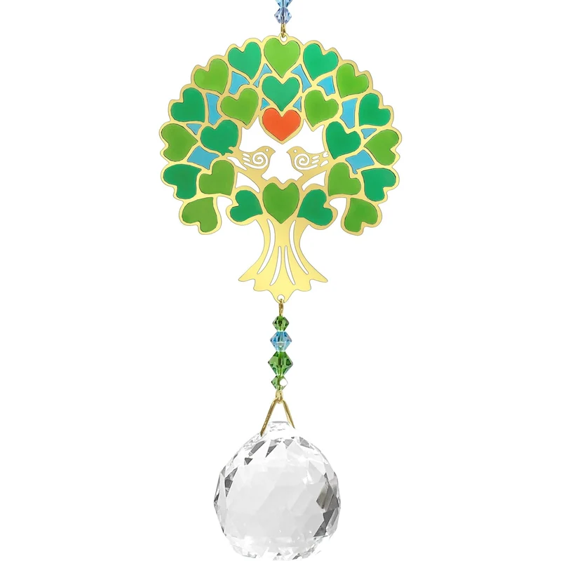 Cristal Feng Shui Árbol de la Vida Verde